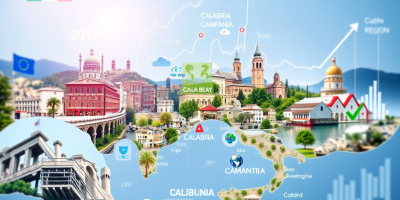 image that visually represents the achievement of Italy in utilizing European structural funds from 2007-2013