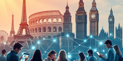 immagine che illustra il tema del commercio digitale in Europa