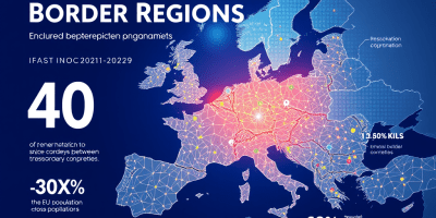 immagine che illustra il concetto di "Regioni di confine europee" nell'ambito della programmazione UE 2021-2027