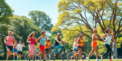 image illustrating the theme of **health-enhancing physical activity** (HEPA) as promoted by the World Health Organization (WHO)