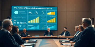 Immagine simbolica sul quadro europeo di valutazione della giustizia