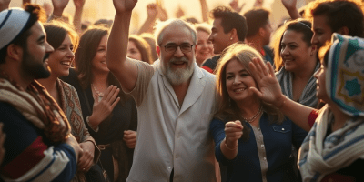 Foto che rappresenta una comunità di ebrei europei