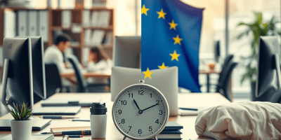 immagine per un post sul blog intitolato "Orario di lavoro: sfide e soluzioni UE."