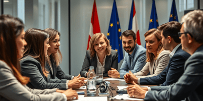 Immagine per un post sul blog intitolato "Strategia UE per PA moderne: il progetto ComPAct". L'argomento principale dovrebbe essere un gruppo di diverse amministrazioni pubbliche europee