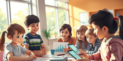 immagine che rappresenta visivamente l'alfabetizzazione finanziaria per bambini e giovani