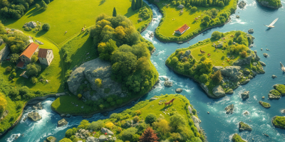 Paesaggio naturale europeo con ecosistemi in rigenerazione: simbolo del ripristino della biodiversità promosso dal regolamento UE 2024/1991 e dalla strategia 2030.