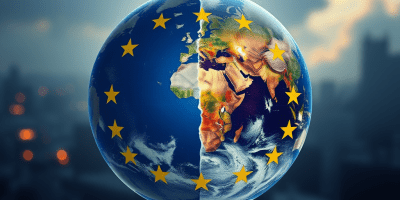 Mondo diviso tra ricchi e poveri, visual simbolico della strategia UE per affrontare la fragilità globale con approccio integrato tra aiuti, sviluppo e pace.